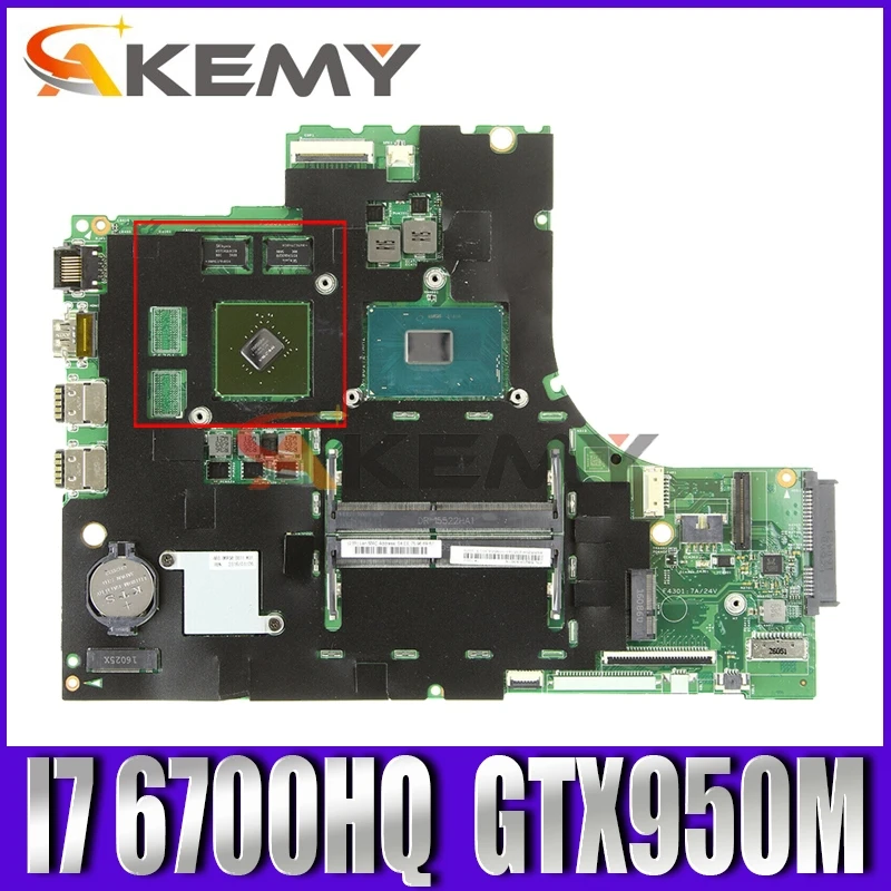 

Материнская плата Akemy для ноутбука Lenovo 700-15ISK 15221-1 448.06R01.0011 CPU I7 6700HQ GPU GTX950M 4 ГБ 100% протестированная работа FRU 5B20K91444