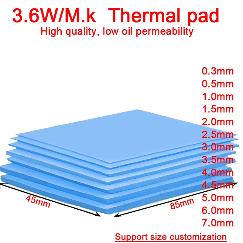 

Thermal Pad 85x45mm Notebook Computer Router Memory Graphics Chip Cooling Non-Conductive Silicone