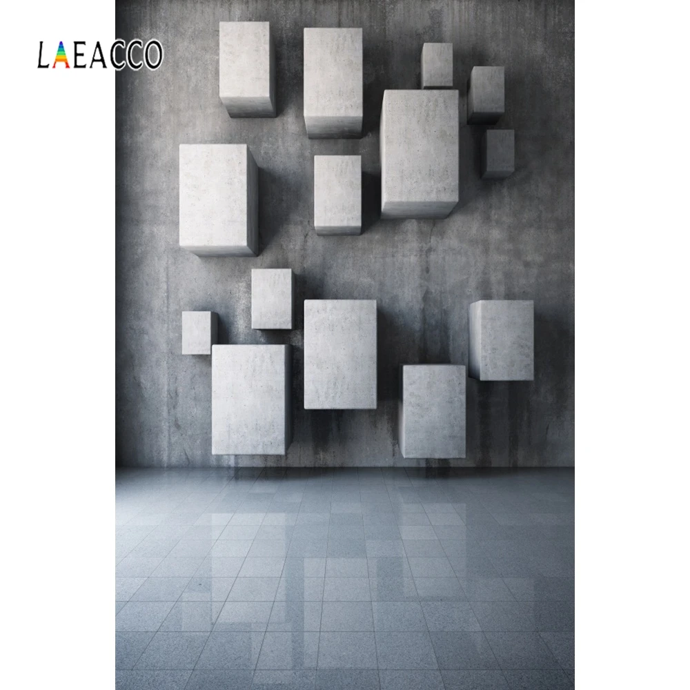 Laeacco 3D Space Marble Stone Brick Wall Blocks Portrait Baby Photography Backgrounds Photographic Backdrops For Photo Studio |