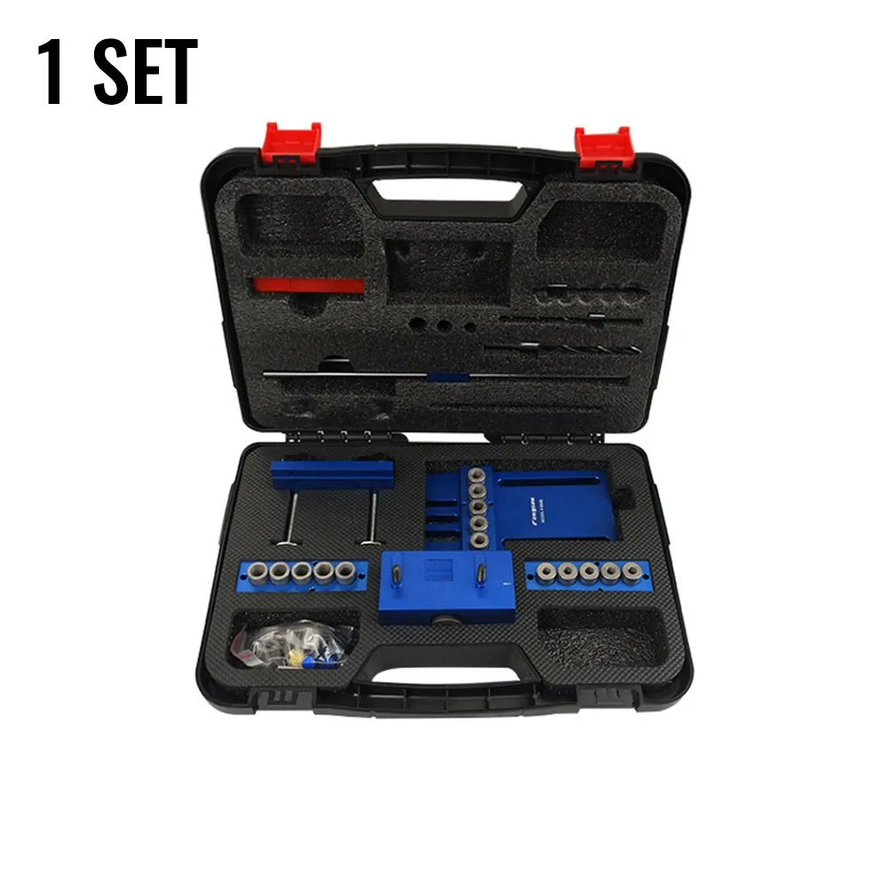 

Doweling Jig Set Aluminum Alloy Assembly Dowel Drilling Doweling Jig Wood Woodworking Tool
