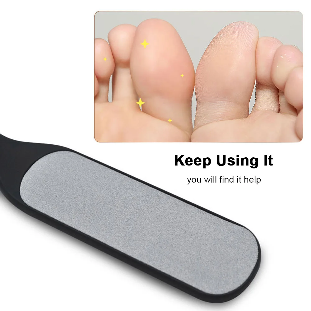 Двухсторонняя пилка для ног удаление мозолей поверхность из нержавеющей стали