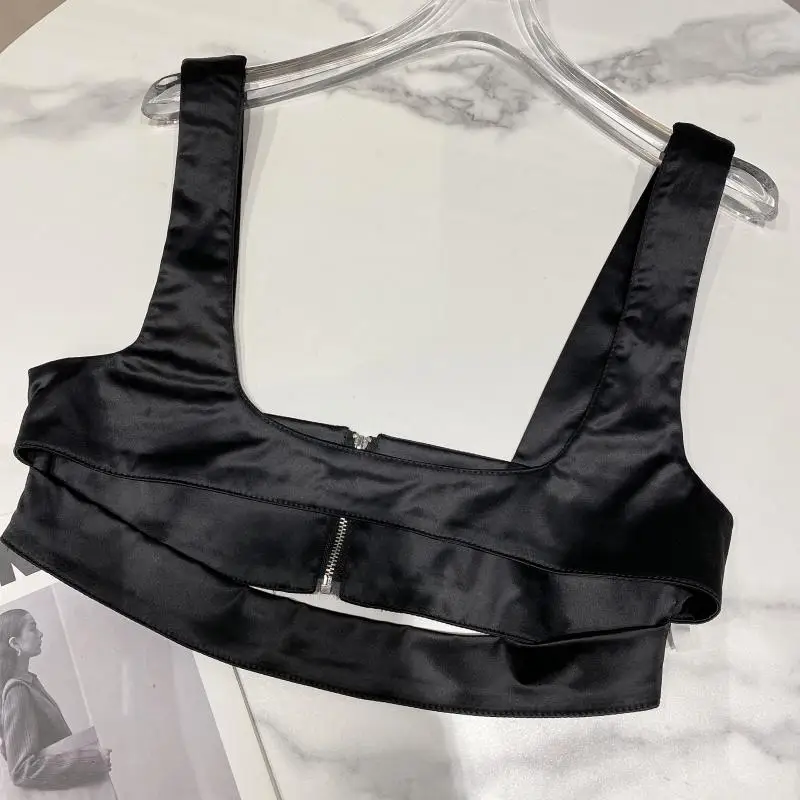 

Two Piece Set 2021 Summer New Short Flying Sleeve White Shirt Dress Loose Women Blouse Dress Black Strap Vest 2-piece Suit