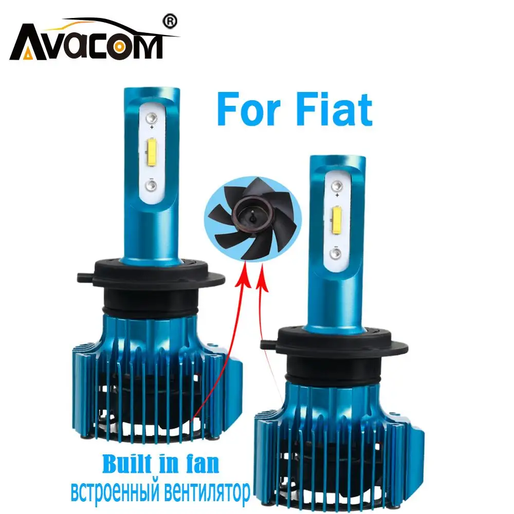 Avacom H4 H7 светодиодный автомобилей головной светильник лампочка 12V H1 H11 зэс чип 6500 к