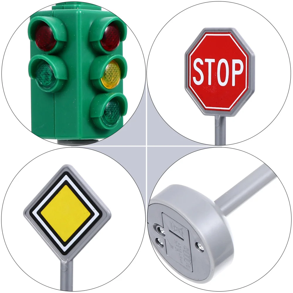 

2 Sets Unique Kids Educational Toys Simulation Traffic Safety Model