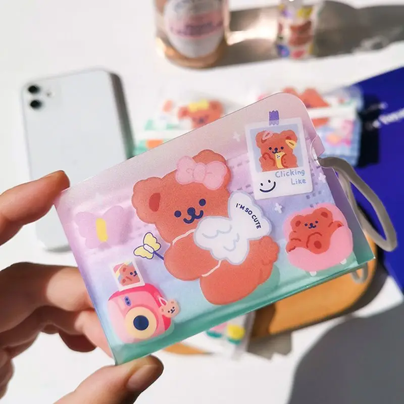 

100pcs Portable Disposable Face Masks Storage Case Foldable Cartoon Dustproof Clip Storage Organizer