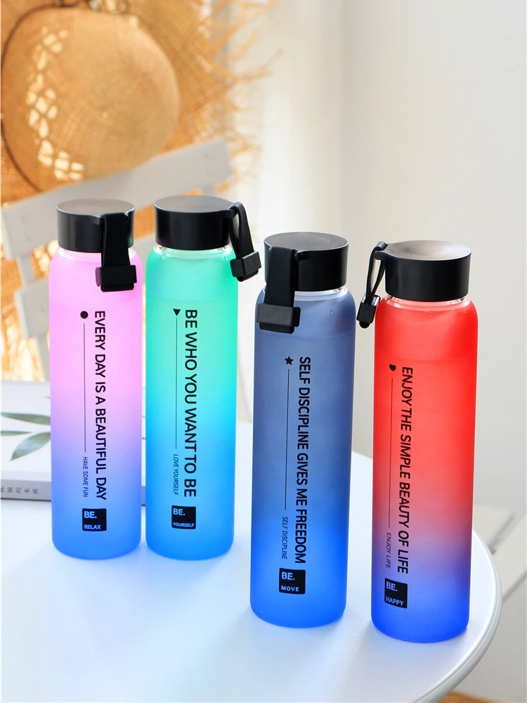 Персонализированная градиентная стеклянная матовая чашка в стиле Харадзюку