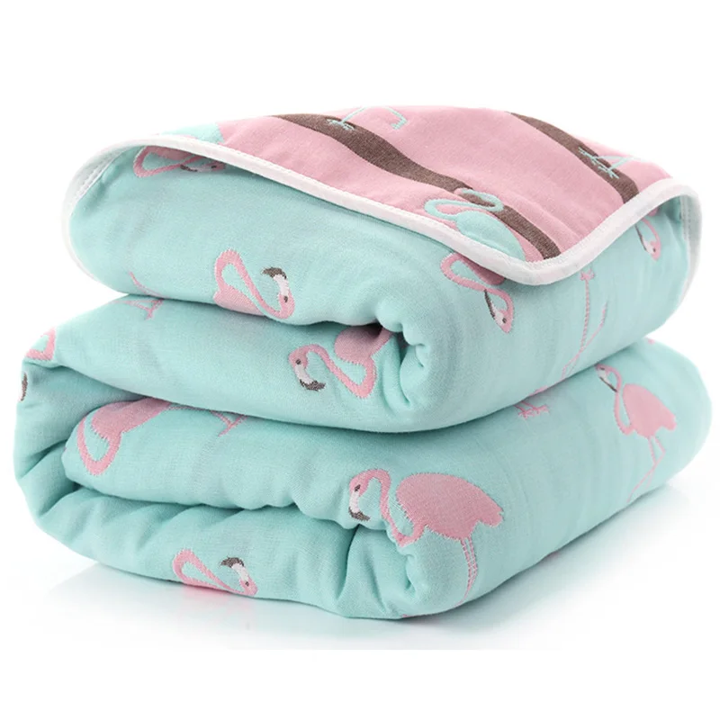 

Детское одеяло 80*80 см, муслиновое хлопковое 6-слойное плотное Пеленальное Одеяло для новорожденных на осень, детские пеленки, постельное бел...