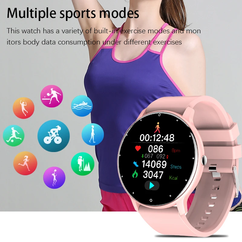 lige 2021 fashion smart watch ladies heart rate blood pressure multifunctional sport watch men woman waterproof smartwatch women free global shipping