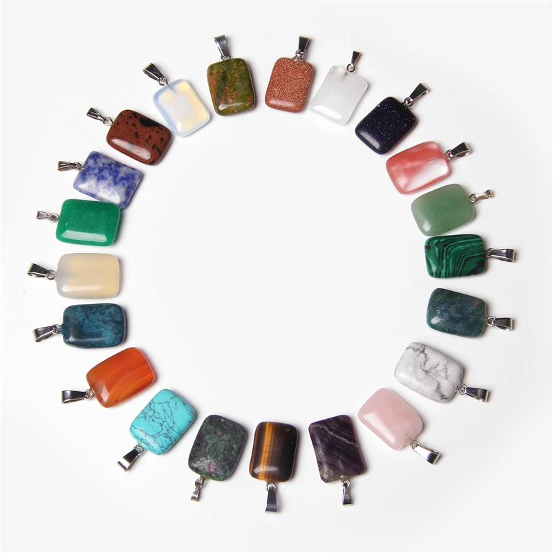 Оптовая продажа 30 шт./лот подвеска из красочного натурального камня ювелирные