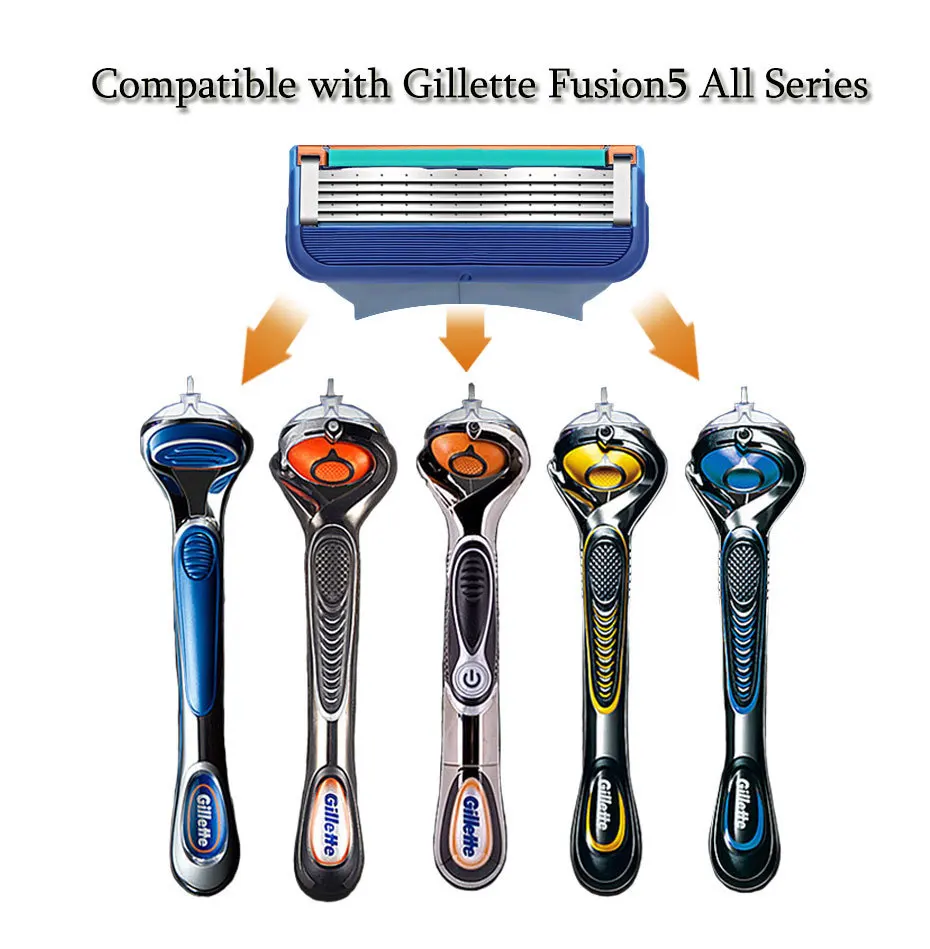 

Replaceable Razor Blades fit GT 5 Proglide Proshield Safety Razor Blade 5 Layers Replaceable Heads Jilet