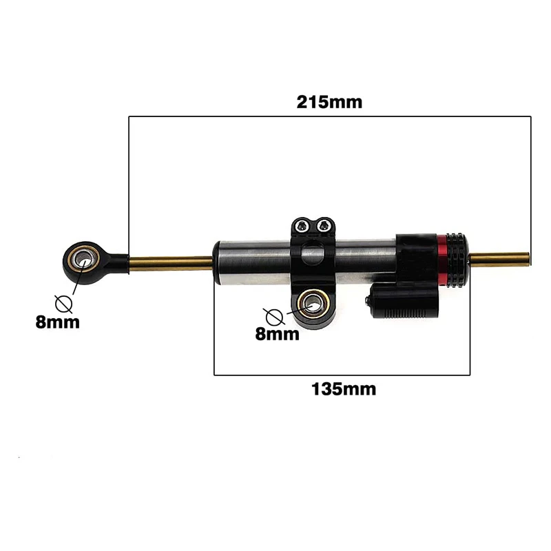 Универсальный 2 5 см регулируемый рулевой демпфер Стабилизатор мотоцикла CNC