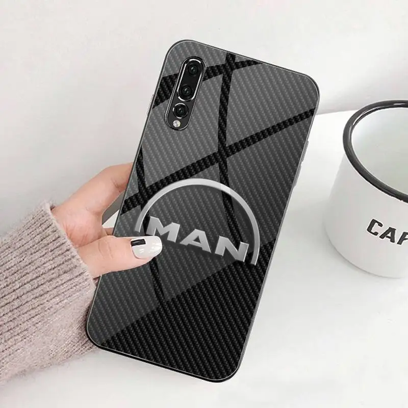 Чехол для телефона с логотипом Man Trucks закаленное стекло Huawei P30 P20 P10 lite honor 7A 8X 9 10 mate