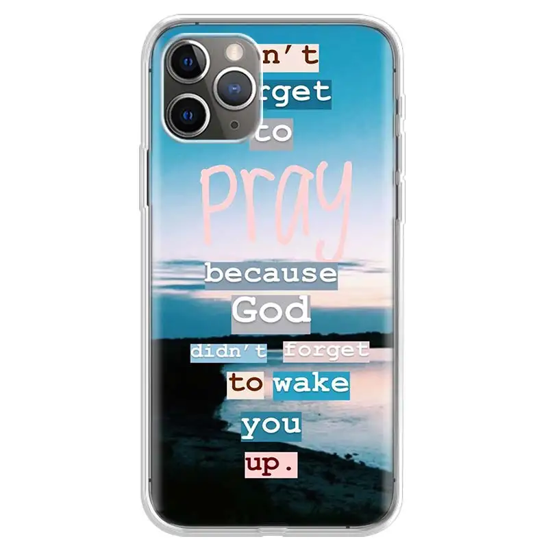 God Jesus Pray Cover Phone Case For iPhone 14 13 12 11 Pro 7 6 X 8 6S Plus XS MAX + XR Mini SE 5S Coque Shell Capa Fundas Phone