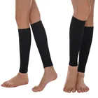 Компрессионный рукав для ног, облегчает варикозное расширение вен, кровообращение, унисекс, Спортивная грелка для ног, черные Компрессионные носки без ног для бега