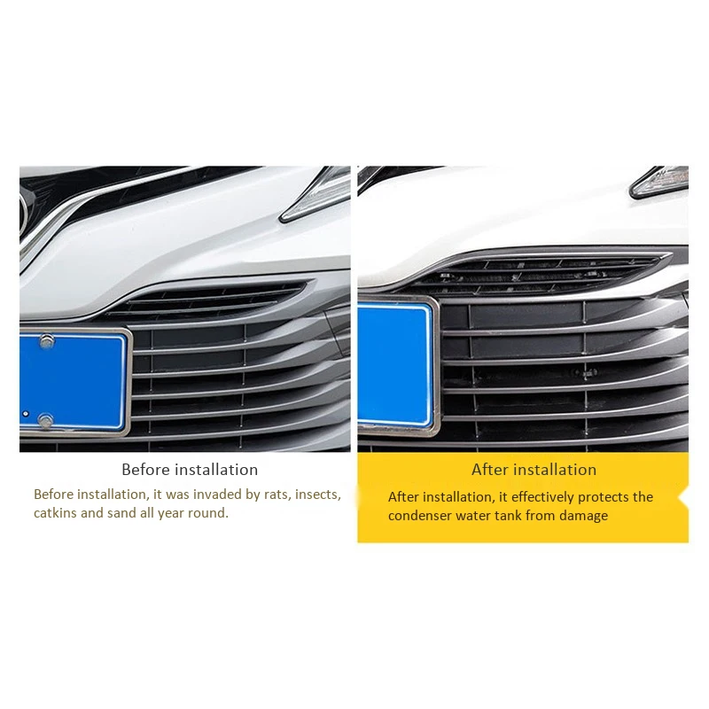

Car Front Grille Insert Net Insect Screening Mesh Cover Trim Protection Kit for Toyota Camry 2018 2019 2020