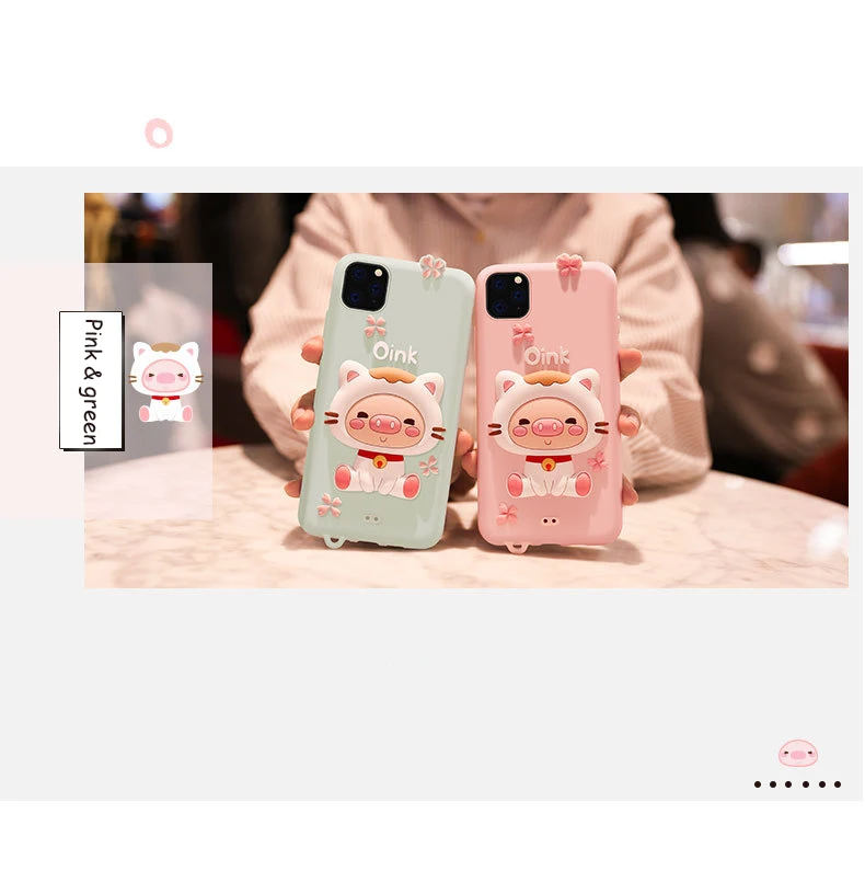 Чехол для телефона Piggy с мультяшным рисунком для iPhone 11, для iPhone 11 Pro Max, ударопрочный чехол, силиконовый милый чехол для iPhone 11 Pro