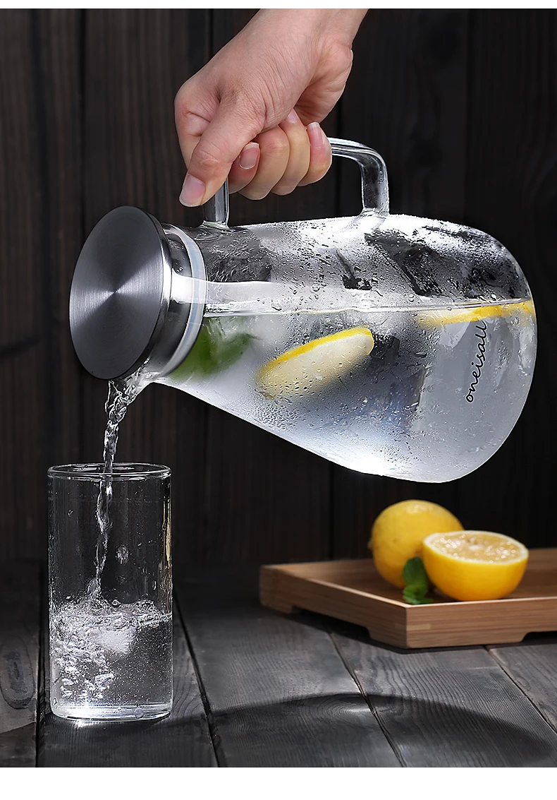 1000 мл 2000 чайный горшок стеклянный чайник для воды контейнер сока из