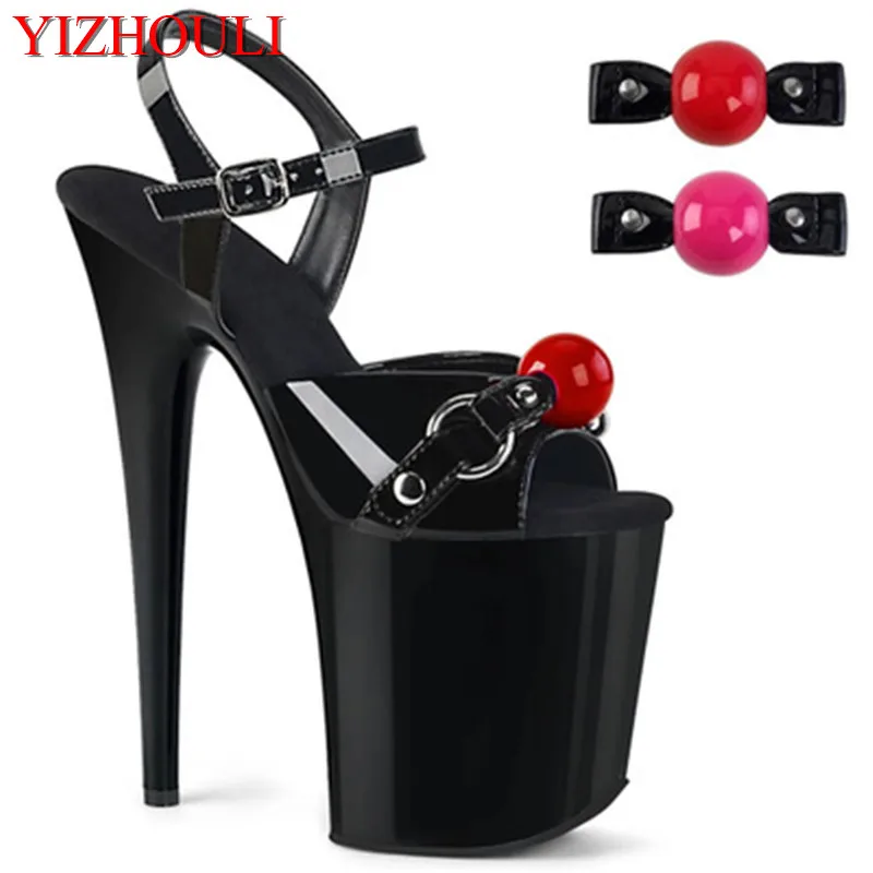 8 inches, summer sandals, new pole shoes for ball-shaped vamp parties and nightclubs, 20cm high-heeled models, dancing shoes