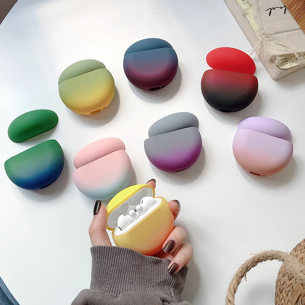 

Gradient Color Protective Cover Hard PC Shell Case for Hua-wei Freebuds 3 Earphone Headset Wireless Charging Box