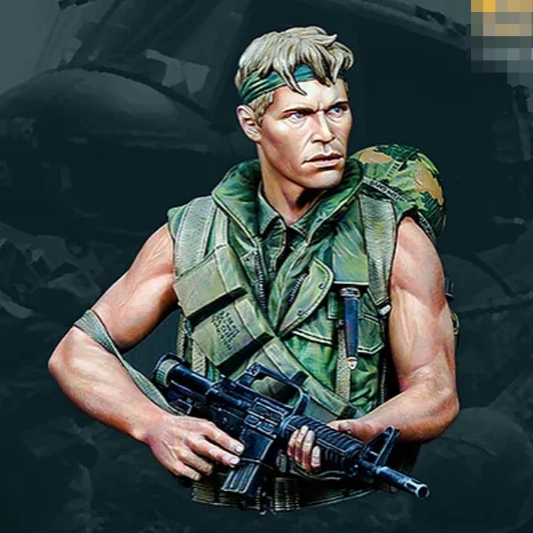 Модель из смолы 1/10 грудь GK США сергент во Вьетнаме война 1967 Военная разборный и