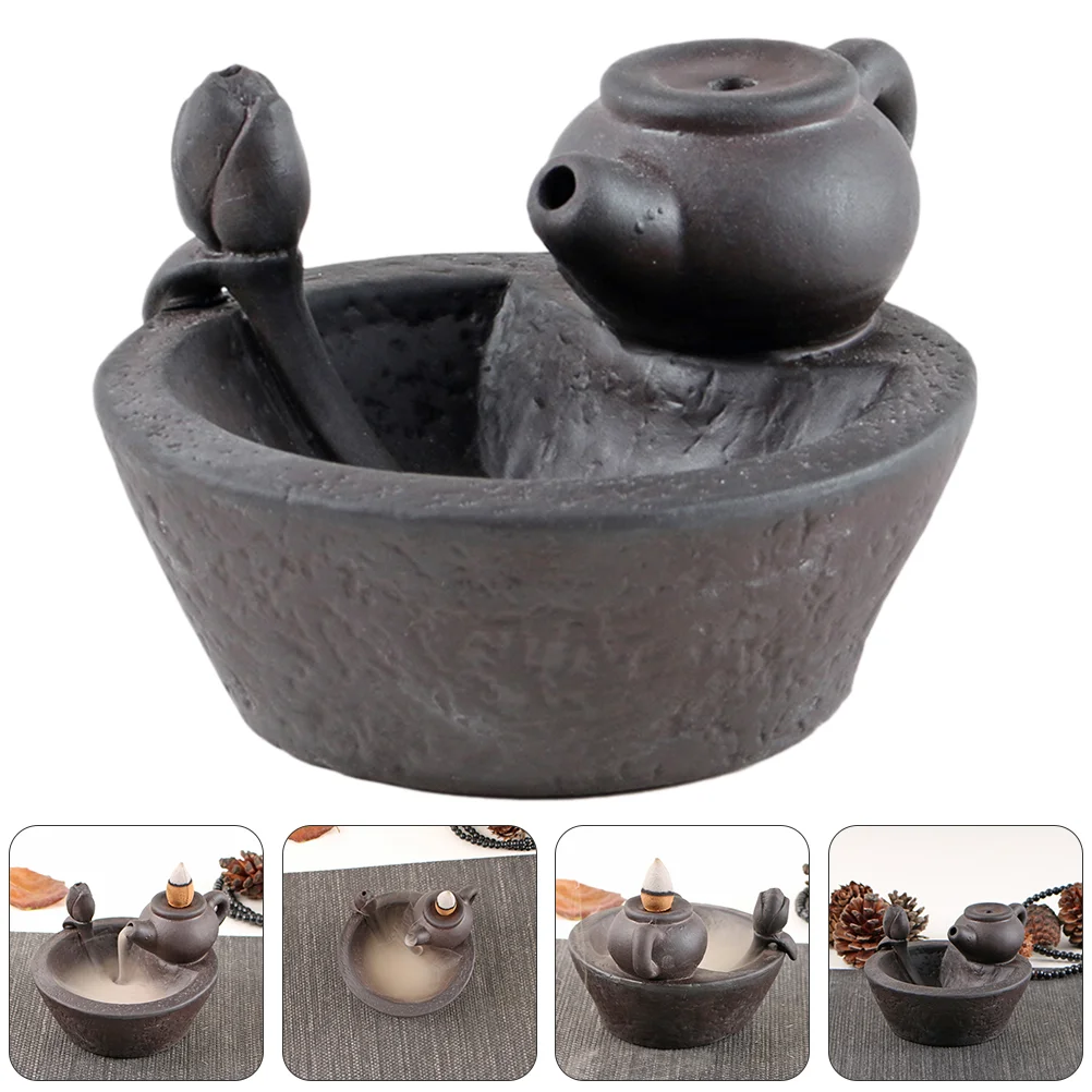 

Teapot Backflow Incense Burner Incense Holder Meditation Aromatherapy Censer