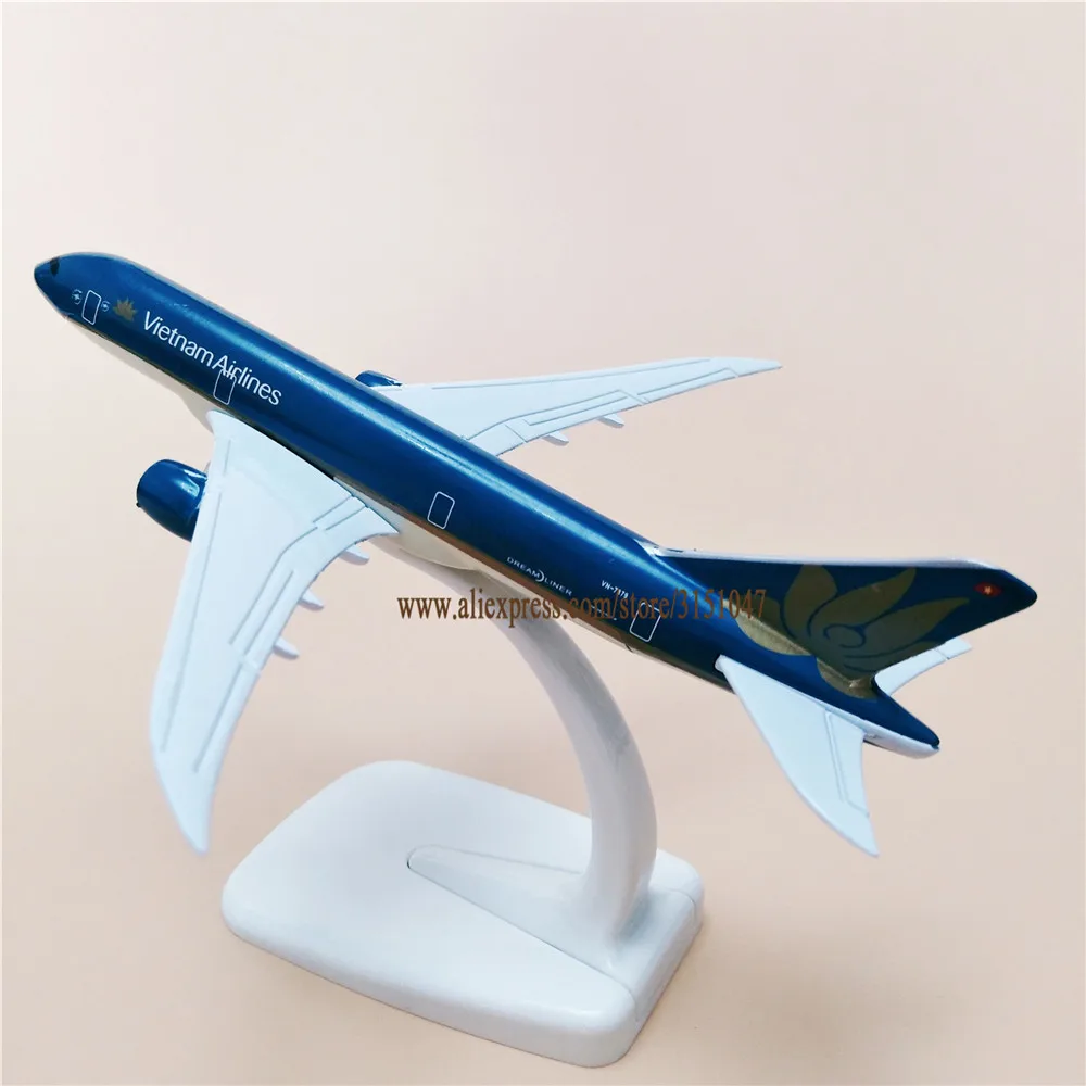 Модель самолета 16 см авиакомпании Вьетнам авиалинии модель Боинг 787 B787 из