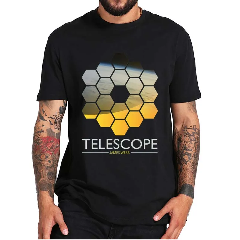 

JWST James Webb Space Telescope T-Shirt Most Powerful Telescope In The World 2021 Science Universe Casual Men's Tee Tops