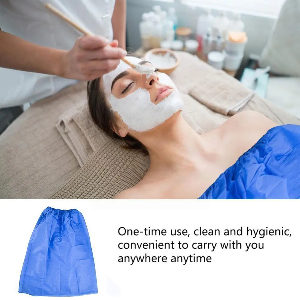 

10pcs Disposable Bath Skirt Sauna Nonwoven Towels Adjustable Sweat Supplie Steaming Salon Beauty Clothes Bathrobe Spa Breat Q2v1