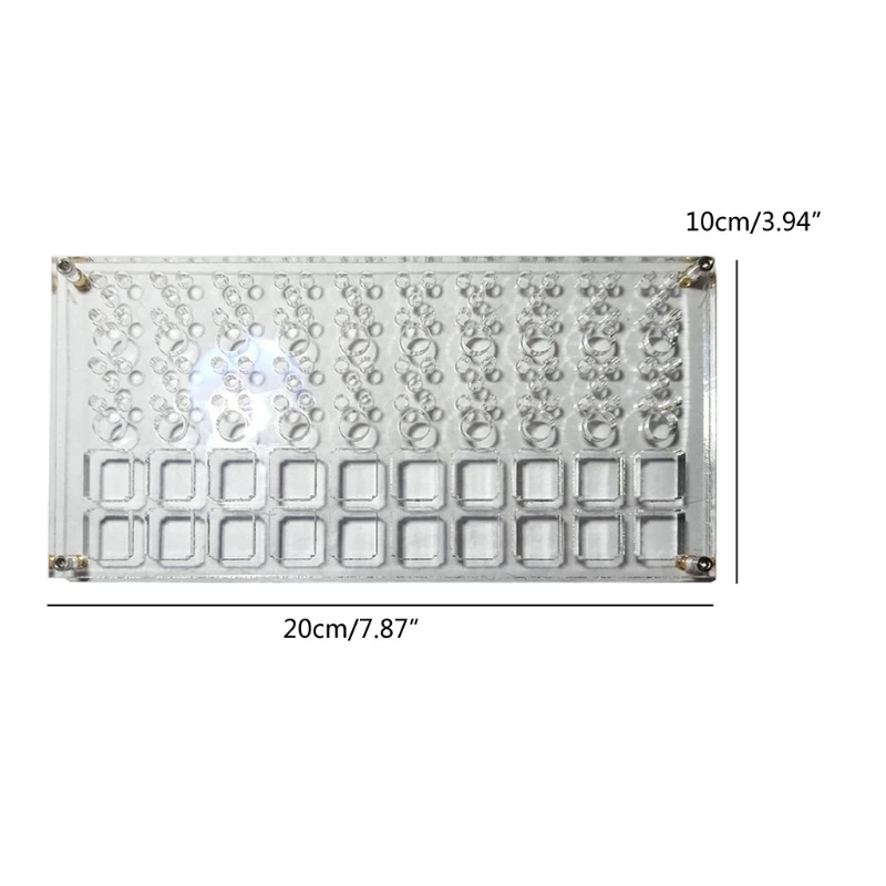 

20 Switches Acrylic Board for Lubricate Switch Mechanical Keyboard Switch Tester Base DIY Tool Double Layer Acrylic Lube