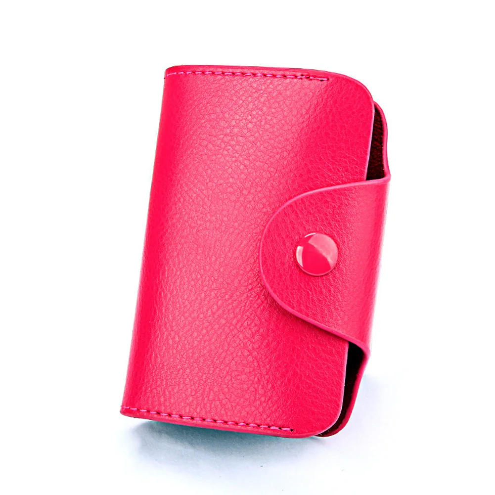 

Artificial Cowhide Leather Portable Wallet Durable Unisex Card Simple Casual Bag Holder Button