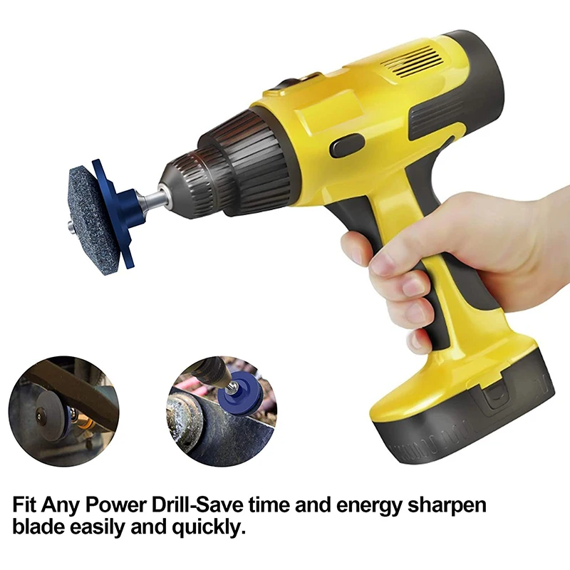 

6 Pcs Universal Faster Rotary Drill Blade Sharpener for Lawnmower Grinding Tools Garden Tool Parts