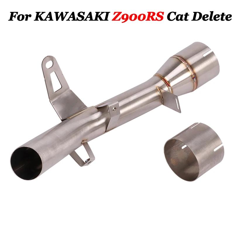 

For Kawasaki Z900RS 2019 2020 Motorcycle Exhaust Escape Modified Slip On Middle Link Pipe Catalyst Delete Eliminator Enhanced