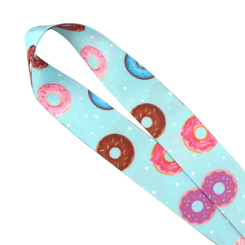 

K751 Donut Cute Keychain Phone Lanyard Neck Strap for Keys ID Card Mobile Phone Lanyards 1pcs