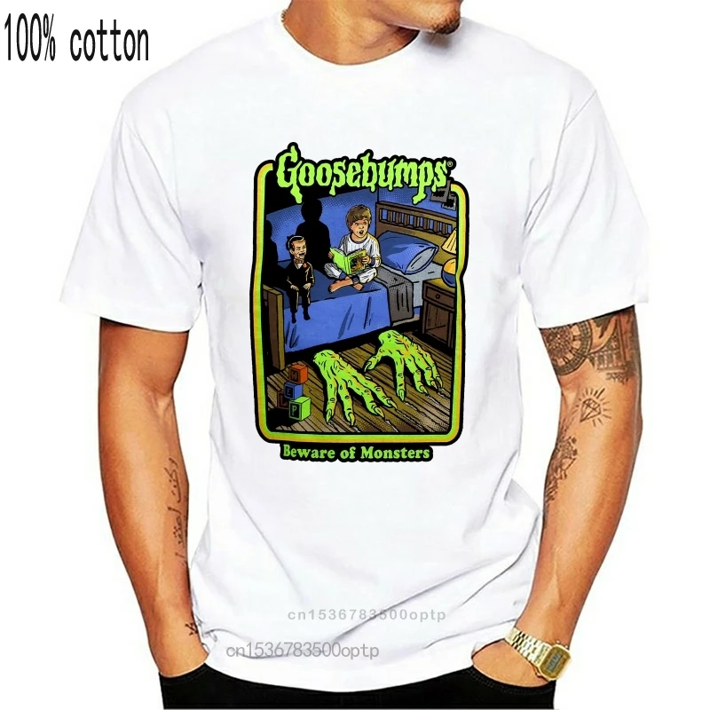 

Новые гусиные удары Остерегайтесь монстров кровавые Ужасы активные для детей черная футболка Фитнес Футболка