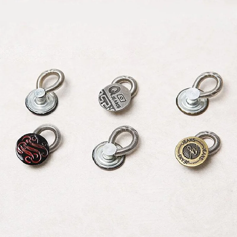 6 шт. удлинитель для талии 2 см мужчин и женщин металлическая кнопка фиксации