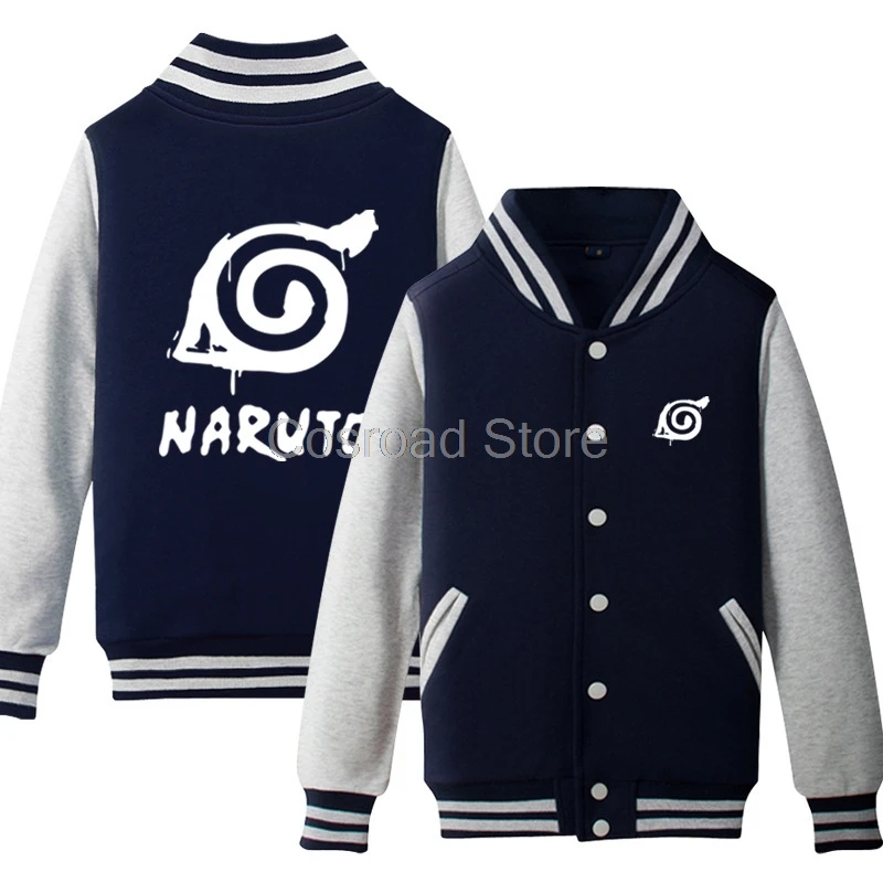 Cosroad Аниме Наруто бейсбольная куртка пальто Uzumaki Naruto Uchiha Sasuke косплей костюмы для