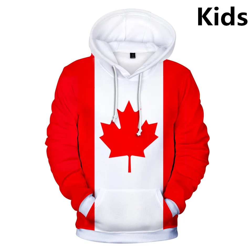 

3 To 14 Years Kids Hoodies 3D National Flag Canada Germany Mexico France Portugal USA Sweatshirt Boys Girls Kids Jacket Coat