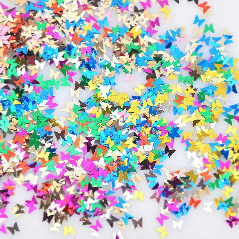 12 видов стилей Бабочка Форма ногтей хлопья голографическая блестки 3D лазерный