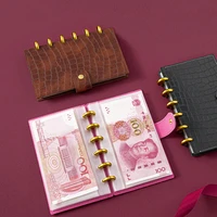 fromthenon leather cover money organizer pouch book thence collect buisness card organizer money budget book gift box package