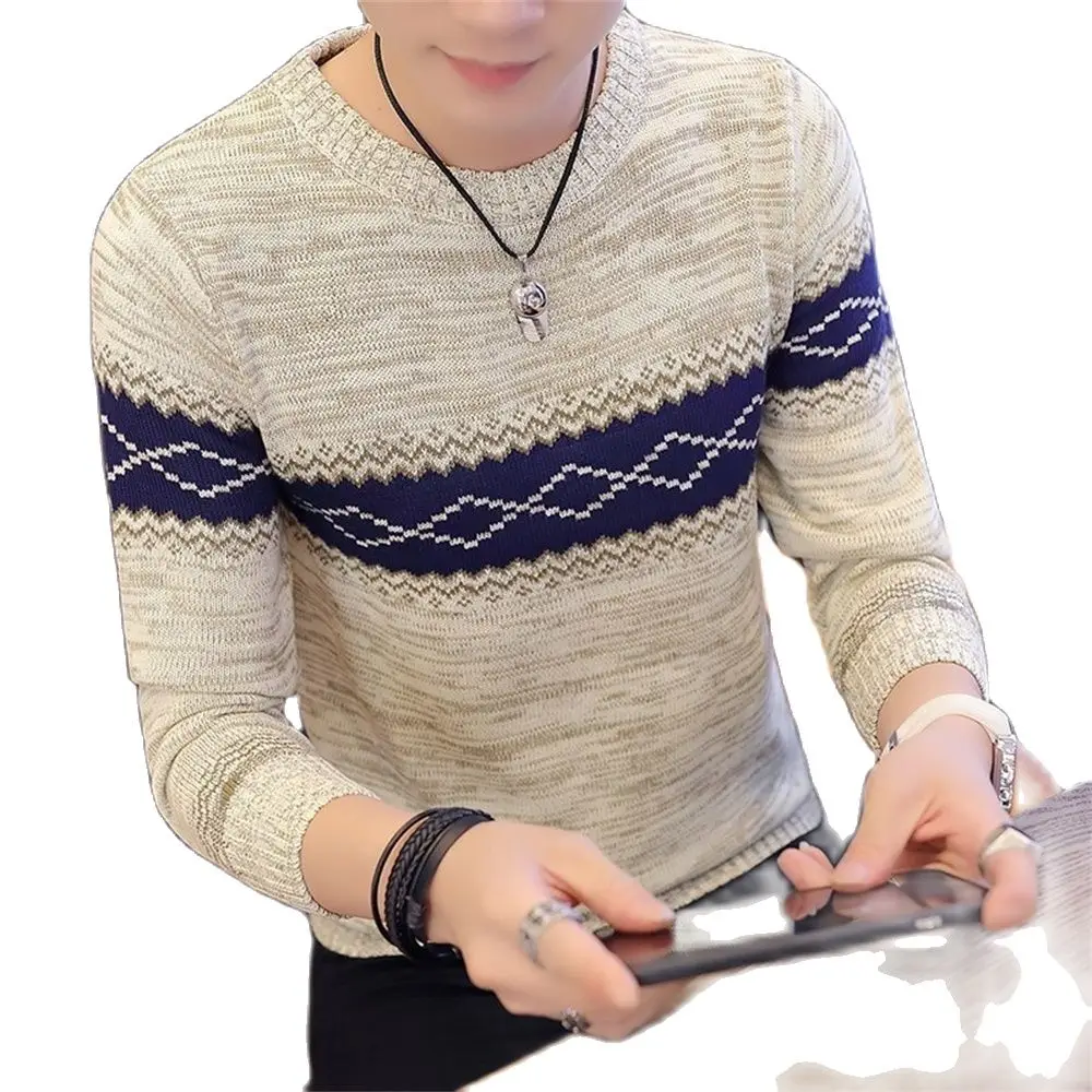 

Мужской зимний свитер с длинным рукавом, размеры до 3xl