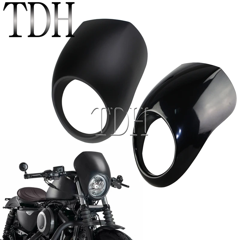 Carenado de faro delantero para motocicleta, máscara de luz delantera de 3/4 pulgadas, para Harley Sportster, Touring, Dyna, Softail XL, XR, FX, 5,75