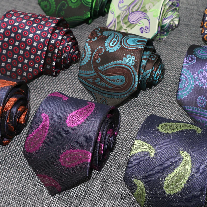 

Роскошный мужской галстук 8 см s Галстуки Для Свадьба для вечеринки Шелковый Галстук Пейсли галстуки с цветочным принтом строгие галстуки д...