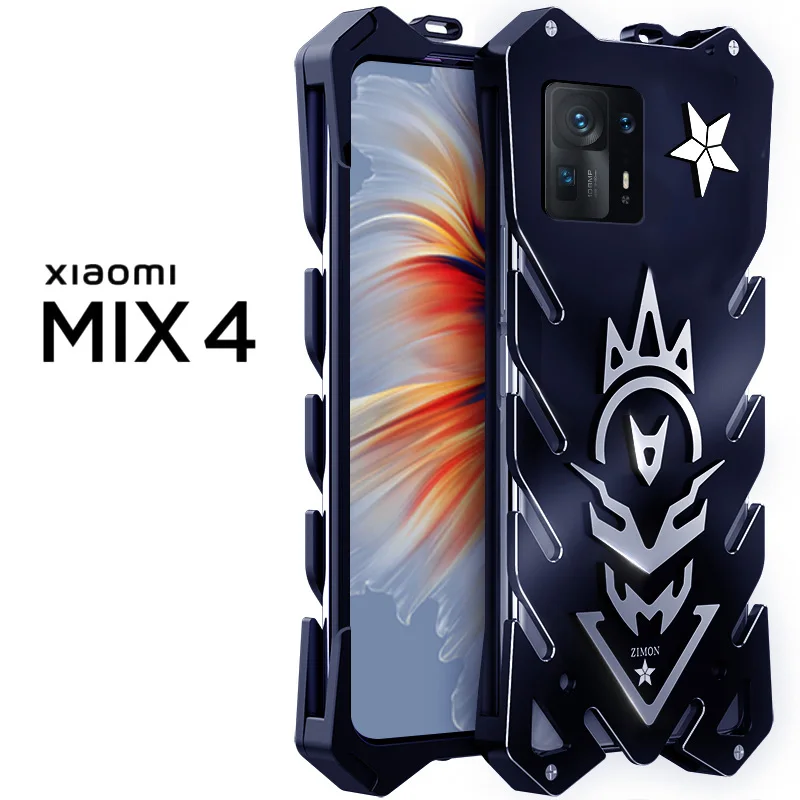 

Zimon Luxury New Thor Punk Aluminum Bumper Metal Shockproof Armor Defender Case MIX4 Cover For Xiaomi Mi Mix 4