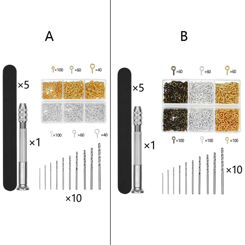 

L5YD 496 шт. шпильки для смолы литые формы полировальные стержни ручная дрель набор инструментов для смолы «сделай сам» ювелирные изделия брел...