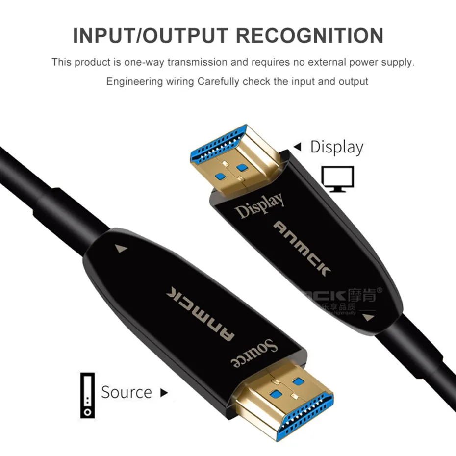 Anmck волоконно-оптический кабель HDMI 2,0 4 к 60 Гц Поддержка ARC 3D HDR 18 Гбит/с HDMI мужчин и мужчин для HD ТВ Проектор Монитор 10 м 15 м 20 м