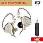 KZ ZS10 Pro 4BA + 1DD HIFI металлическая гарнитура гибридные наушники-вкладыши Спортивная шумоподавляющая гарнитура KZ ZS10PRO ZST ZSX