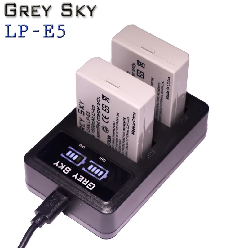 Для canon LP-E5 LPE5 LP E5 литий-ионная батарея 7 4 V 1500mah для цифровой однообъективной