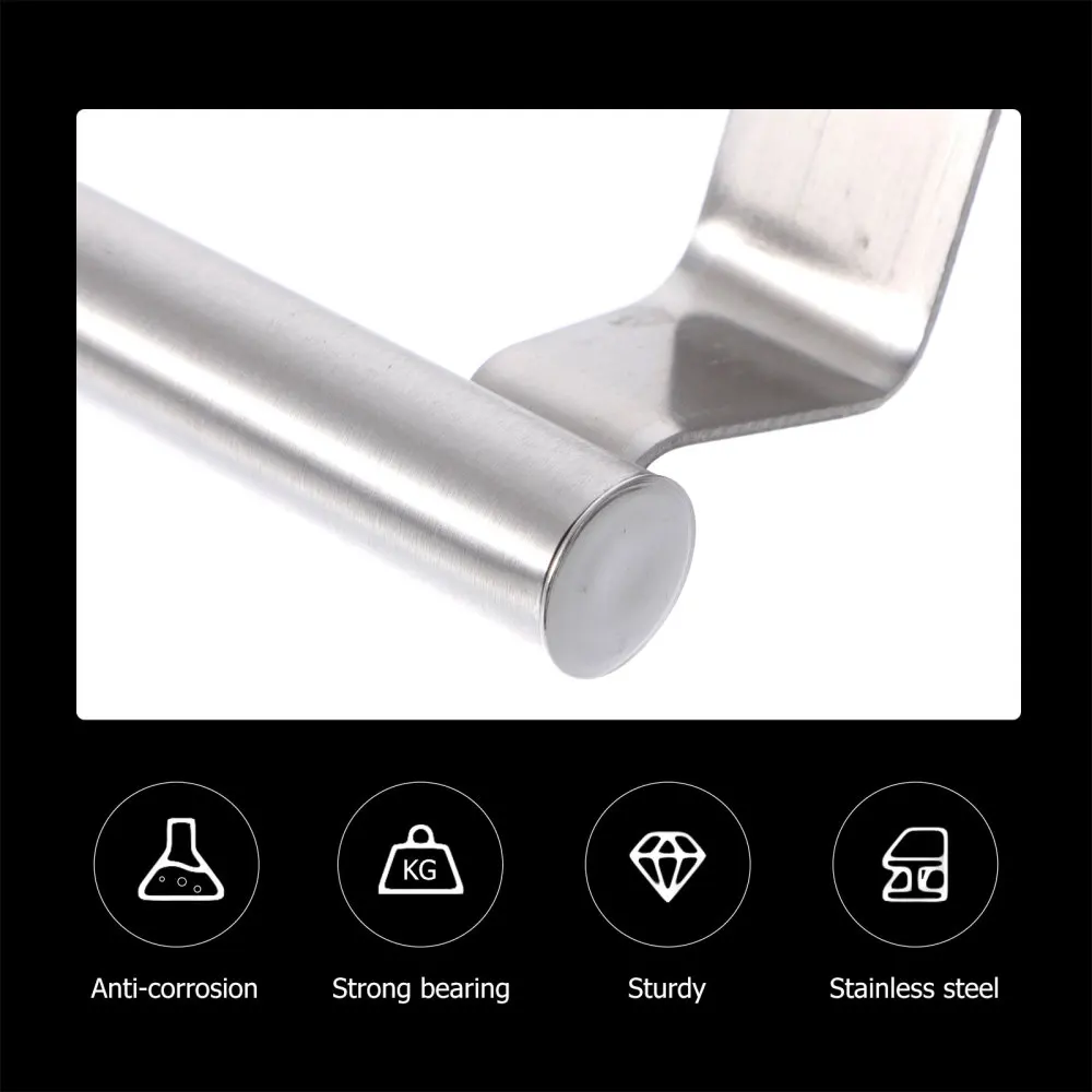

2Pcs Wall-Mounted Stainless Steel Multifunctional Towel Racks Towel Racks