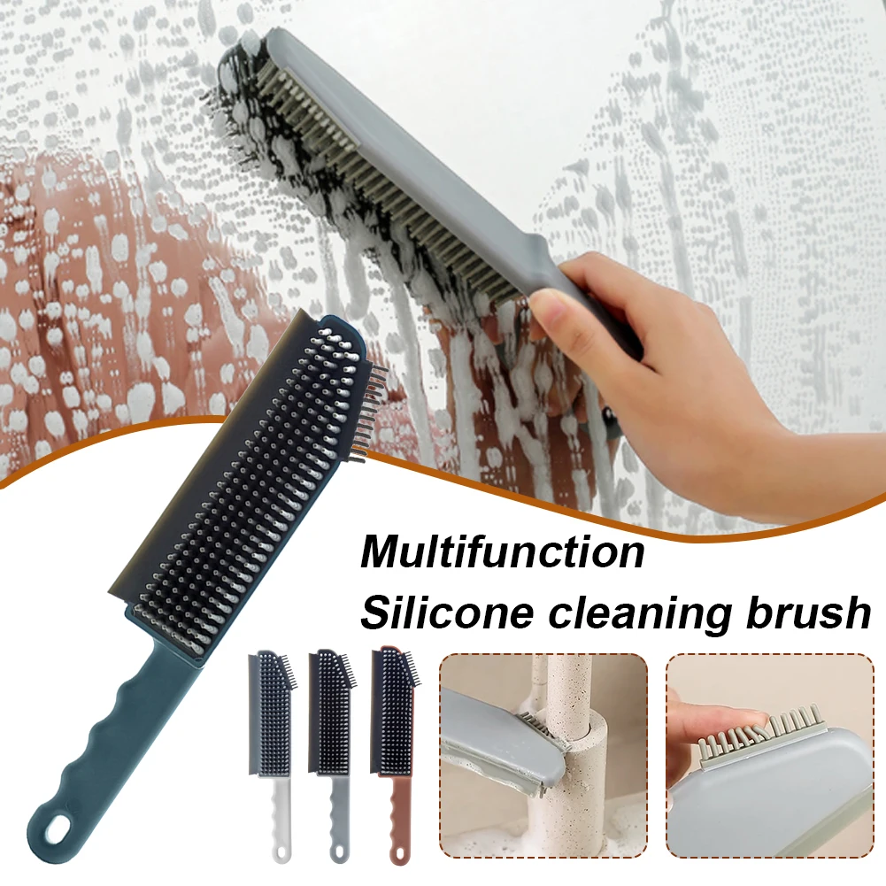 

3 In 1 Versatile Cleaning Brush Handheld Kitchen Bathroom Counter Top Wiper With Squeegee Home Portable Cleaning Brush