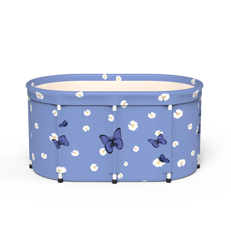 

New Family Bath Tub Foldable Tub Peach Leather Shower Bucket Thickened Portable Folding Hot Tub Portable Bathtub for Adults